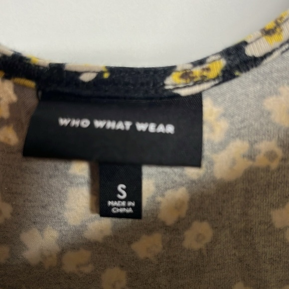 Who What Where Floral Black and Yellow Women's Dress - Picture 6 of 9